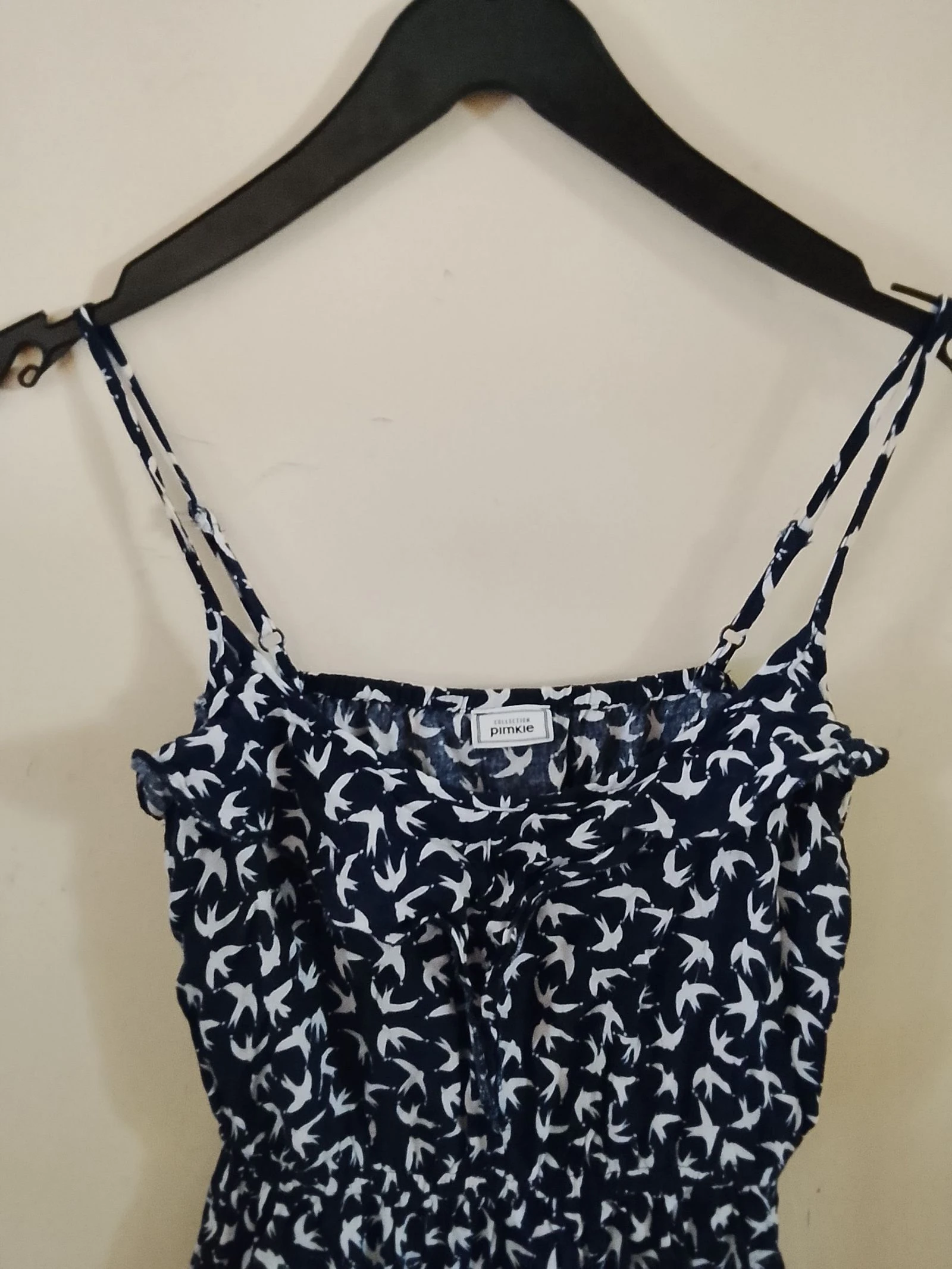👒PIMKIE TALLA 34 vestido con tirantes ajustables azul marino y blanco como nuevo – photo 4
